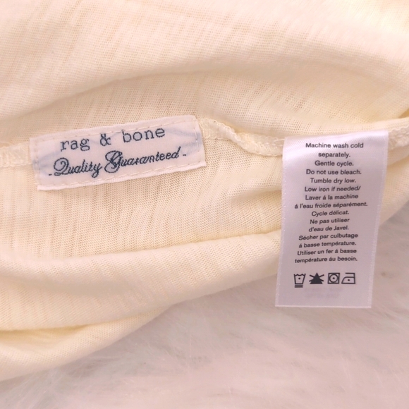 Rag & Bone Soft Yellow T-Shirt Size Large - Picture 3 of 4